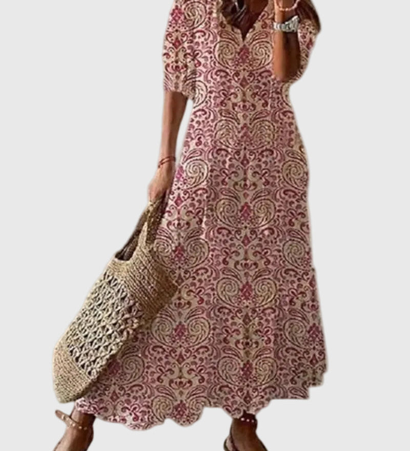 Αμαλία | Μαξι φόρεμα καλοκαιριού Vintage Boho