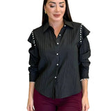 Pocali - Πουκάμισο από Κρεπ Ύφασμα με Πέρλες (Pearly Crepe Shirt)