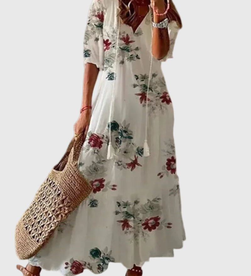Αμαλία | Ρόμπα Maxi Καλοκαιρινή Vintage Boho