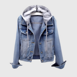 CAROLYN | Κομψό Denim Jacket με Κουκούλα