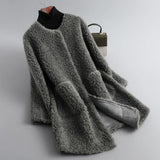Shearling παλτό με επένδυση από μαλλί