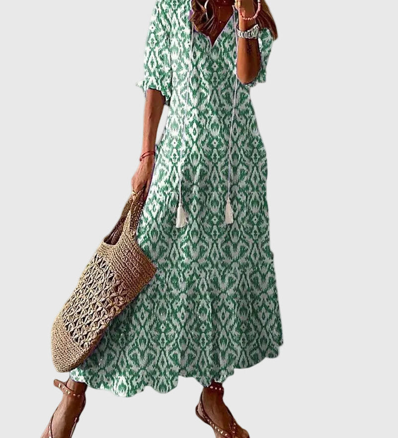 Αμαλία | Μαξι φόρεμα καλοκαιριού Vintage Boho