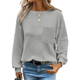 LIORA™ - Άνετη Oversized Μπλούζα Μακρύ Μανίκι με Στρογγυλή Λαιμόκοψη