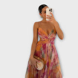 Giselle | Μαγευτικό Maxi Φόρεμα με Floral Σχέδιο