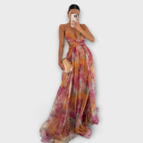 Giselle | Μαγευτικό Maxi Φόρεμα με Floral Σχέδιο