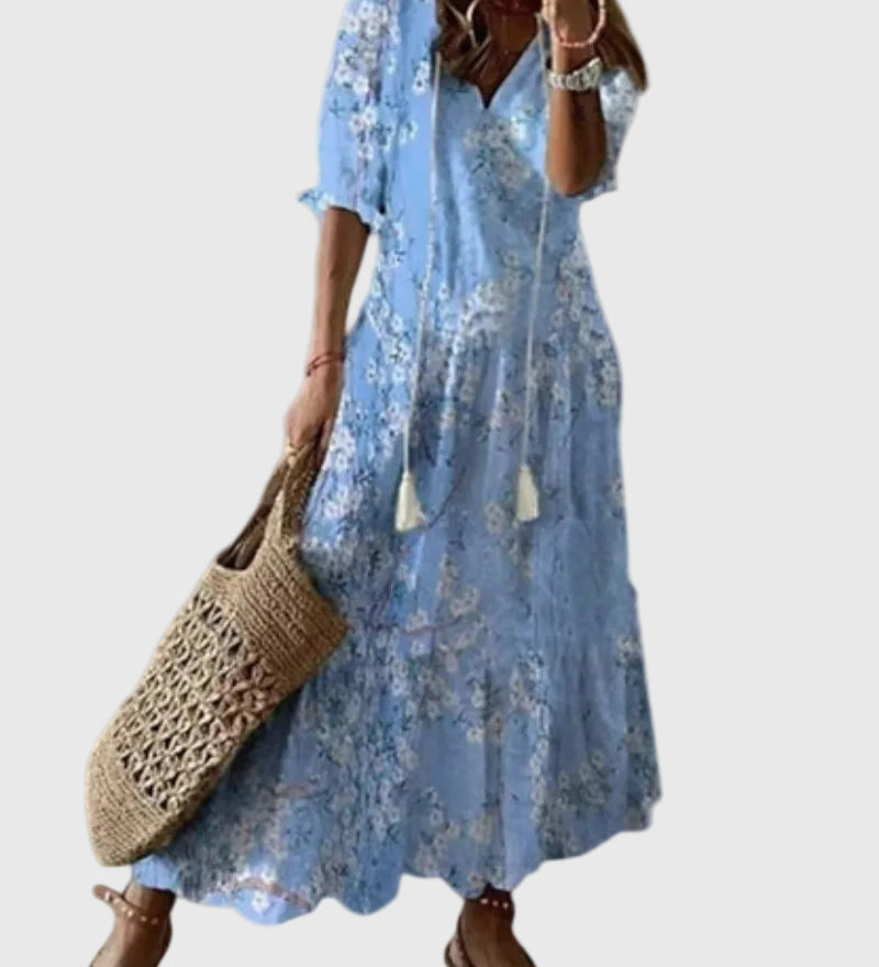 Αμαλία | Μαξι φόρεμα καλοκαιριού Vintage Boho