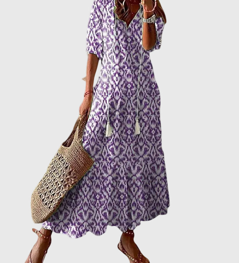 Αμαλία | Μαξι φόρεμα καλοκαιριού Vintage Boho