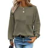 LIORA™ - Άνετη Oversized Μπλούζα Μακρύ Μανίκι με Στρογγυλή Λαιμόκοψη