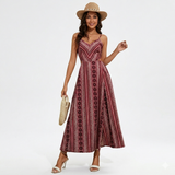 Zara – Boho Φόρεμα με Εξώπλατη Σχεδίαση & Σκίσιμο