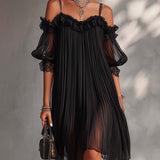 Céline | Robe Longue Chiffon Col V