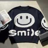 Paula - Oversized Χνουδωτό Πουλόβερ Smile (Oversized Fuzzy Smile Sweater)