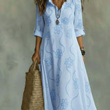Robe Longue d'Été à Fleurs Sienna
