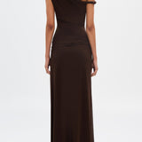 Eranda Μάξι Φόρεμα από Διάφανη Δραπέ Ύφανση Off-Shoulder