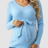 Gloria - Ribbed Maternity Τοπ με Δέσιμο στη Μέση (Tie-Waist Ribbed Maternity Top)  ---  **Θα θέλατε να μεταφράσω και την περιγραφή του προϊόντος ή να προσθέσω λέξεις-κλειδιά για SEO;**