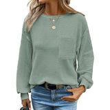 LIORA™ - Άνετη Oversized Μπλούζα Μακρύ Μανίκι με Στρογγυλή Λαιμόκοψη