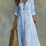 Robe Longue d'Été à Fleurs Sienna